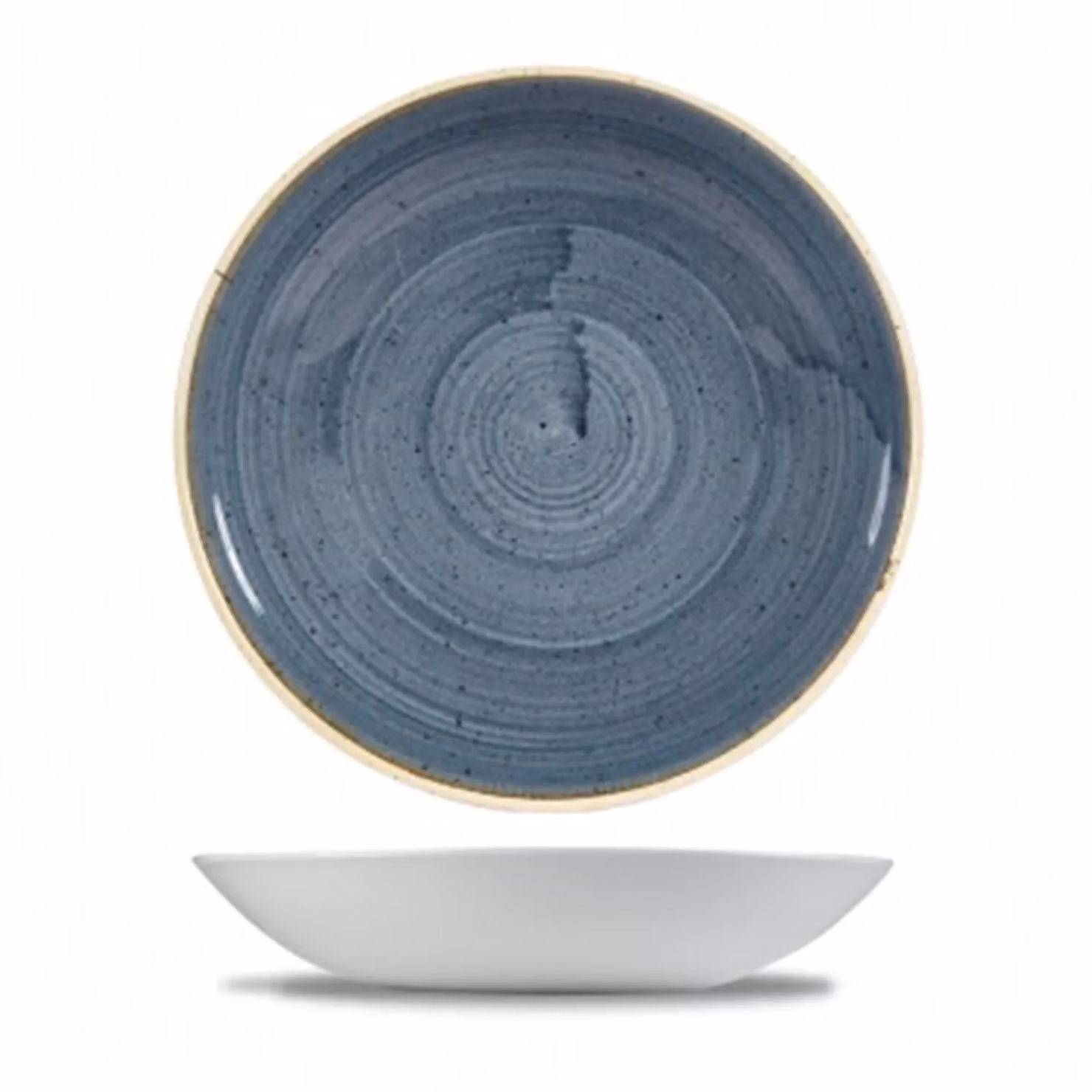 Piatto fondo in porcellana mirtillo stone, diam. 25cm, 12 pezzi