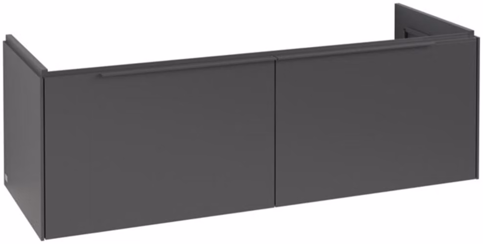 Villeroy & Boch Subway 3.0 armoire sous lavabo, éclairage LED, 2 tiroirs, lavabo au centre, 1272x429x478mm, C601L2VR, C601L2VR