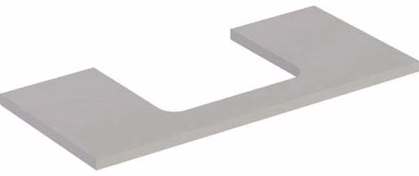 Plaque de lavabo Geberit ONE, découpe au centre, pour lavabo à poser, 105x3x47cm, 505.284.00.7, 505.284.00.7