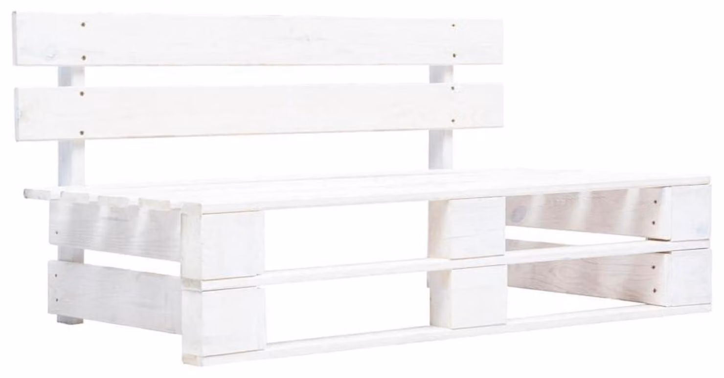 Panca da giardino in legno, adatta sia per interni che per esterni, colore bianco