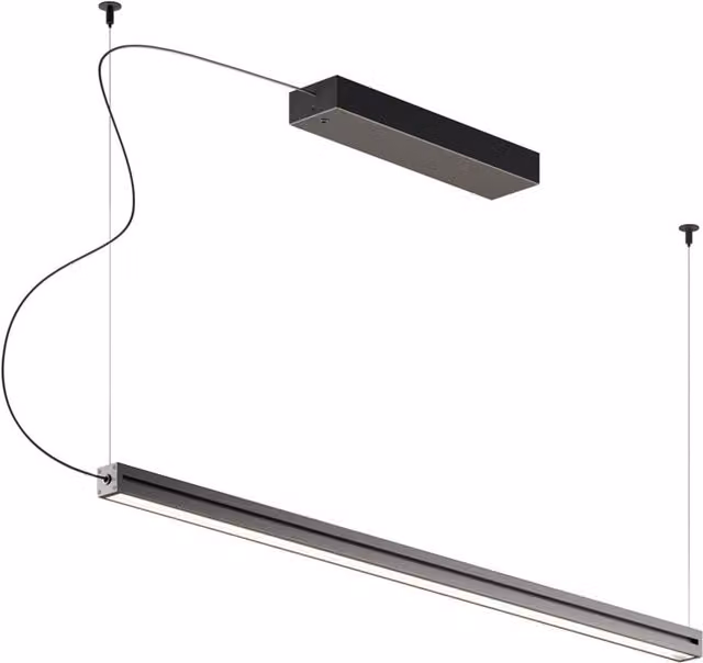 Lampada a sospensione Fabbian Light Glide LED dimmabile in bianco o nero