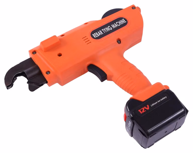 Legatrice automatica per armature - Modello manuale, per barre da 6 a 25 mm - 2 batterie agli ioni di litio da 12V - 13200 mAh - Dimensioni: 28,5 x 25,5 cm - Colore: arancione