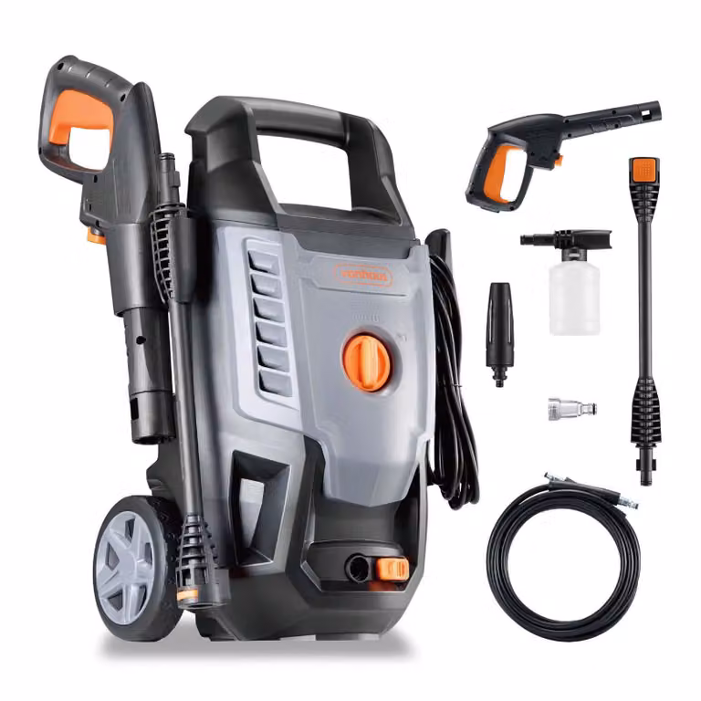 VonHaus Idropulitrice 1600W, Pressione Max. 130 bari, Portata d'acqua 390 l/h