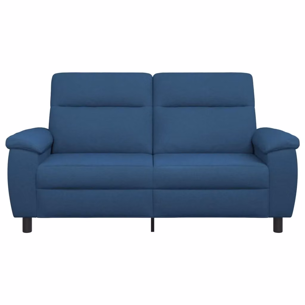 Divano moderno blu vidaXL con struttura in metallo e rivestimento in tessuto L/P/H: 178 x 90 x 95 cm – 2