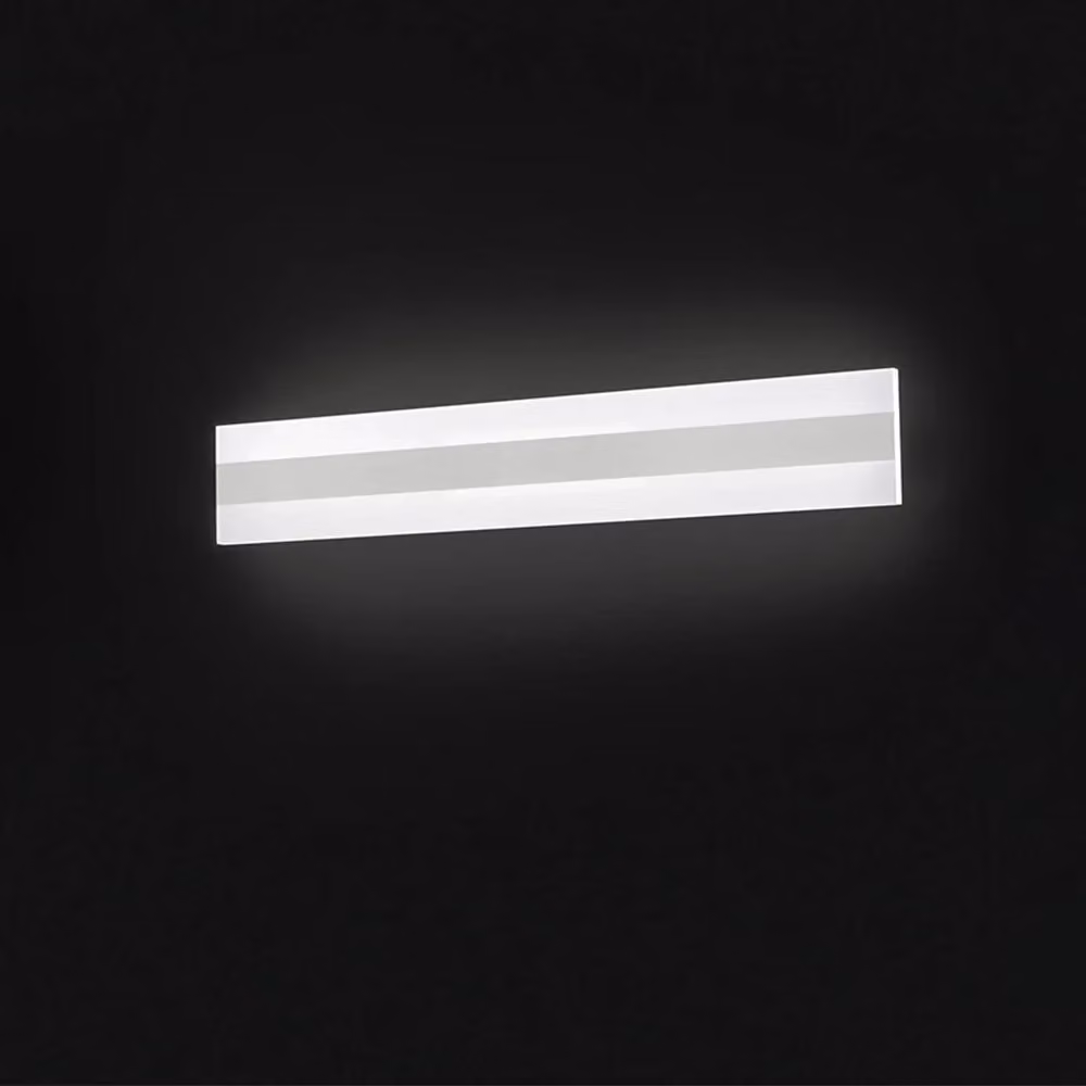 Applique Moderna Perenz Bend in Metallo e Acrilico Bianco con LED da 30W 4000K L60 cm – 2