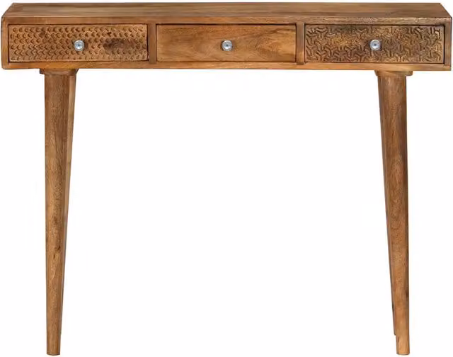 Tavolo Consolle | Tavolo d'Ingresso in Legno Massello di Mango 102x30x79 cm