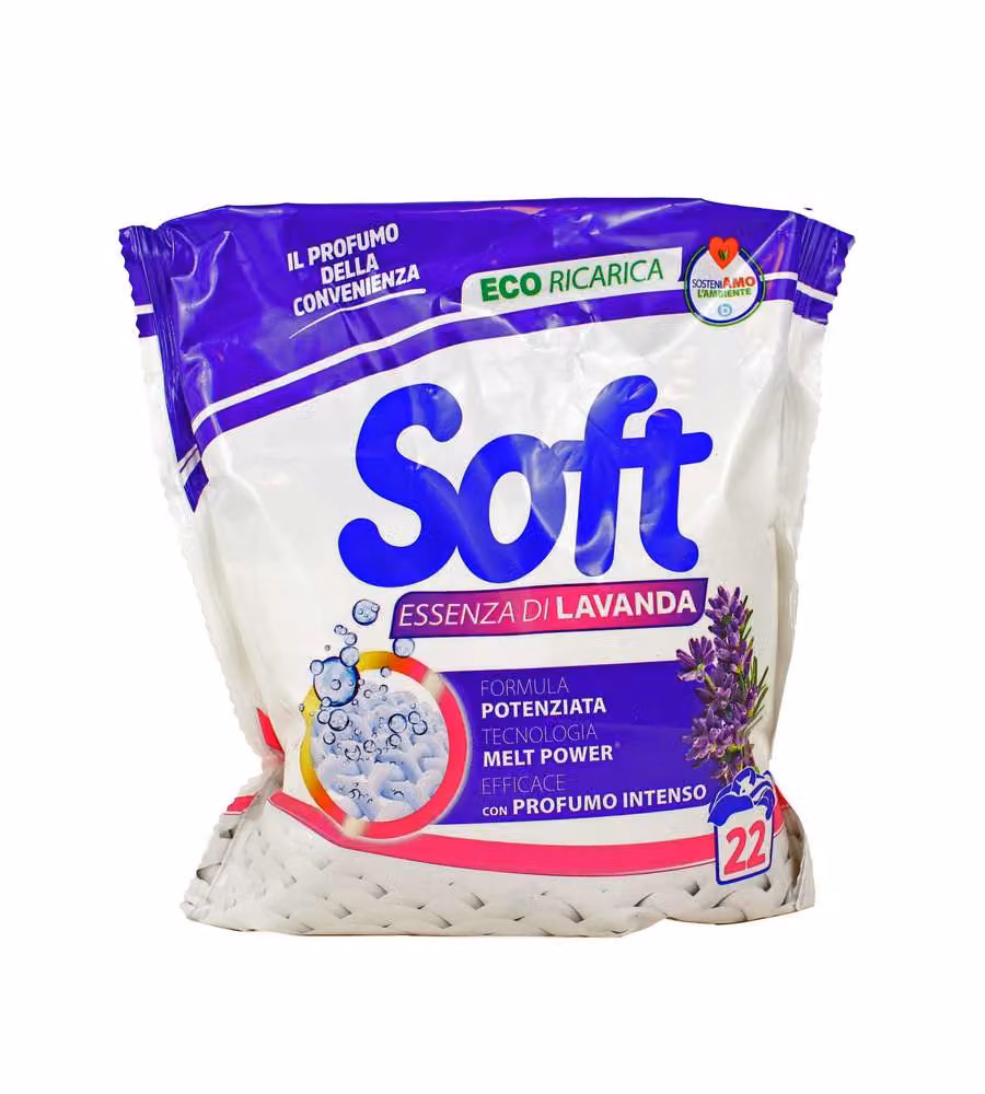 Soft Detersivo in Polvere per Lavatrice Lavanda 1,1kg - 22 Lavaggi