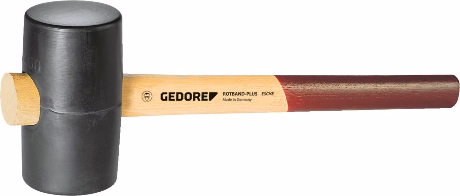 GEDORE 227 E-3 Mazzuola in gomma con impugnatura in frassino, d 75 mm, 8827040