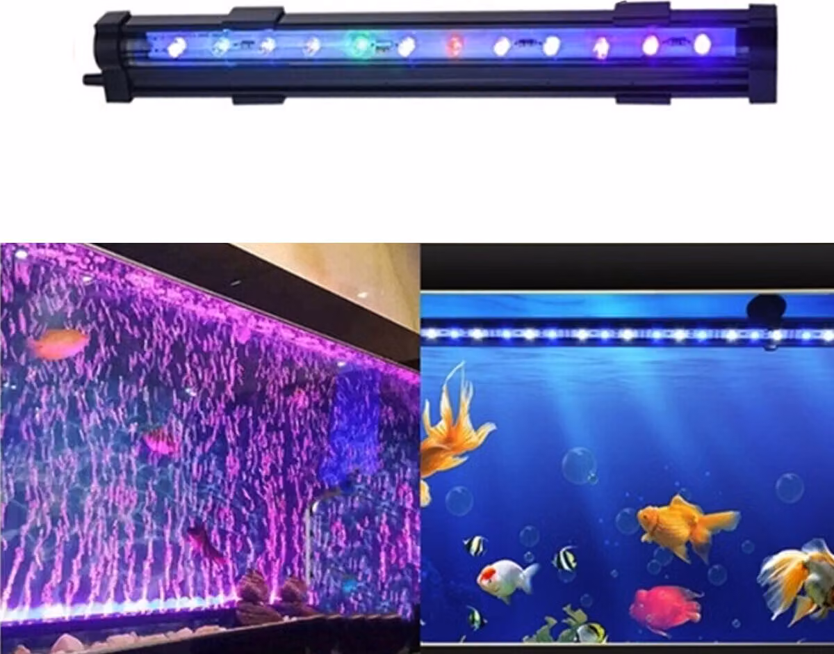 Acquario multicolore acquario LED luci subacquee impermeabile lampada - US plug 15cm