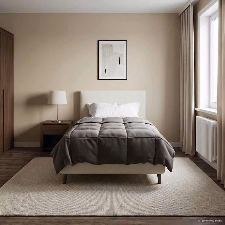 vidaXL Piumone Invernale per Adulti Grigio Chiaro Traspirante e Reversibile L 140 x 220 cm