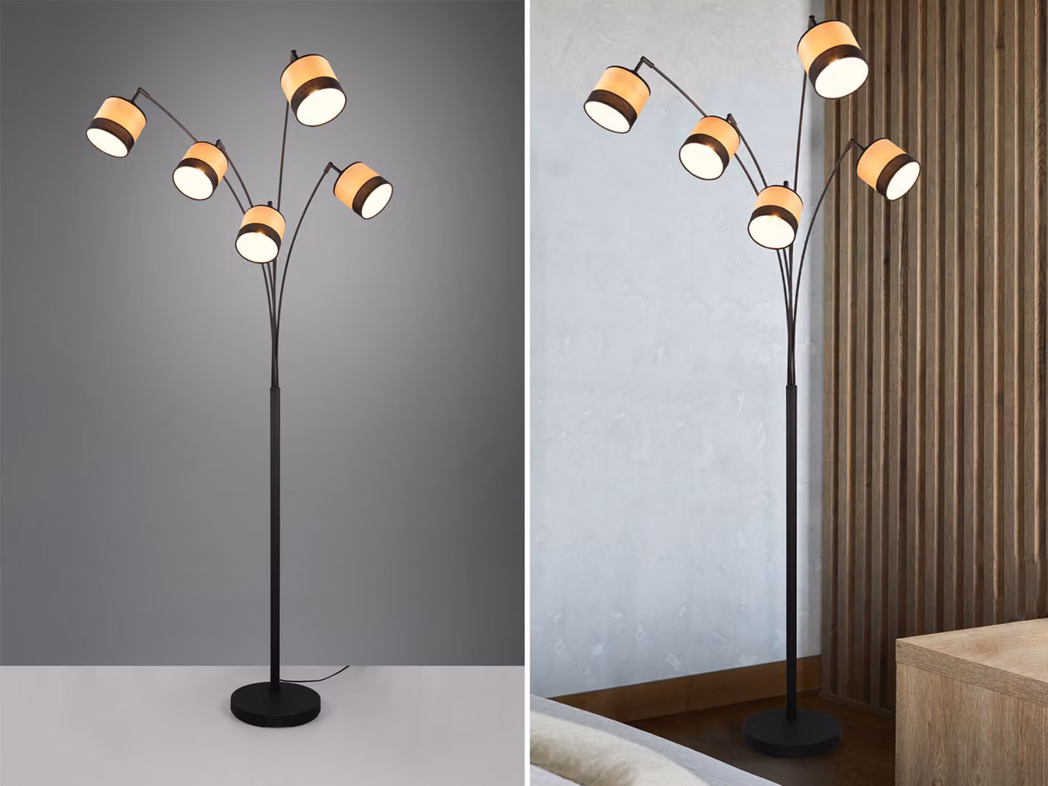 Lampada a parete BOLZANO, 5 luci