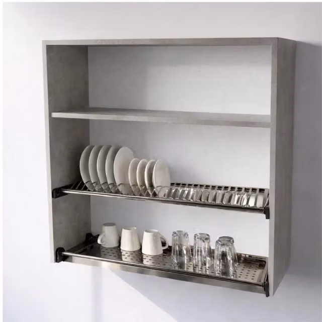 Pensile Scolapiatti Calandrelli Grigio H 90 x L 80 x P 33 cm