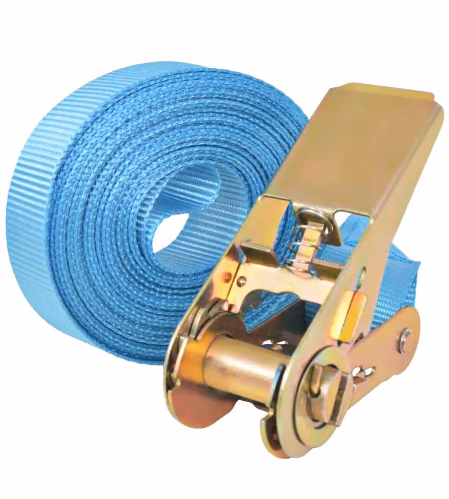 Cinghie d'Ancoraggio 4 pz a Cricchetto 0,8 T 6mx25mm Blu