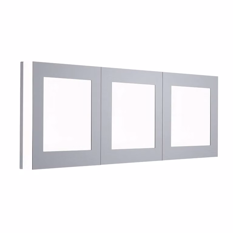 HELL Applique da parete a LED Quadro, dimmerabile, Alluminio / Grigio / Zincato, Soggiorno / Sala da pranzo, Metallo, Moderno, Applique a LED