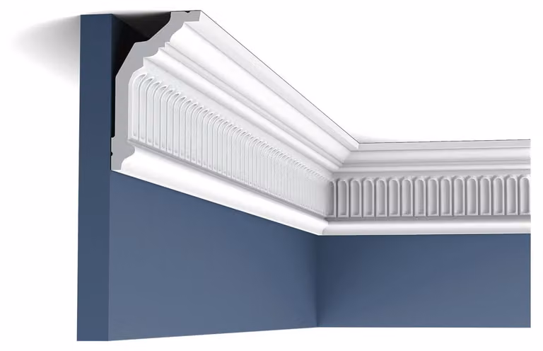 Orac Decor C304 Luxxus modanatura per soffitto in stucco profilo decorativo modanatura decorativa cornicione in stucco parete modanatura in rilievo modanatura d'angolo | 2 metri