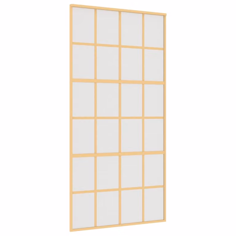 Porta Scorrevole Oro 102,5x205 Vetro Smerigliato ESG Alluminio