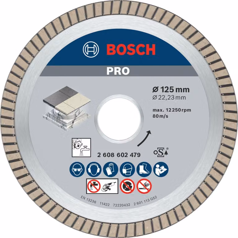 Disco diamantato ceramico professionale Bosch, 125 x 22,23 mm