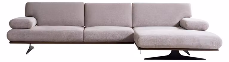 Designer Beiges Stoffsofa Polstercouchen L-Form Ecksofa Luxus Möbel