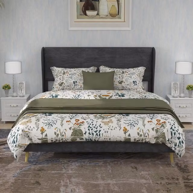Letto imbottito 140x200 grigio - Xylo - Design minimalista