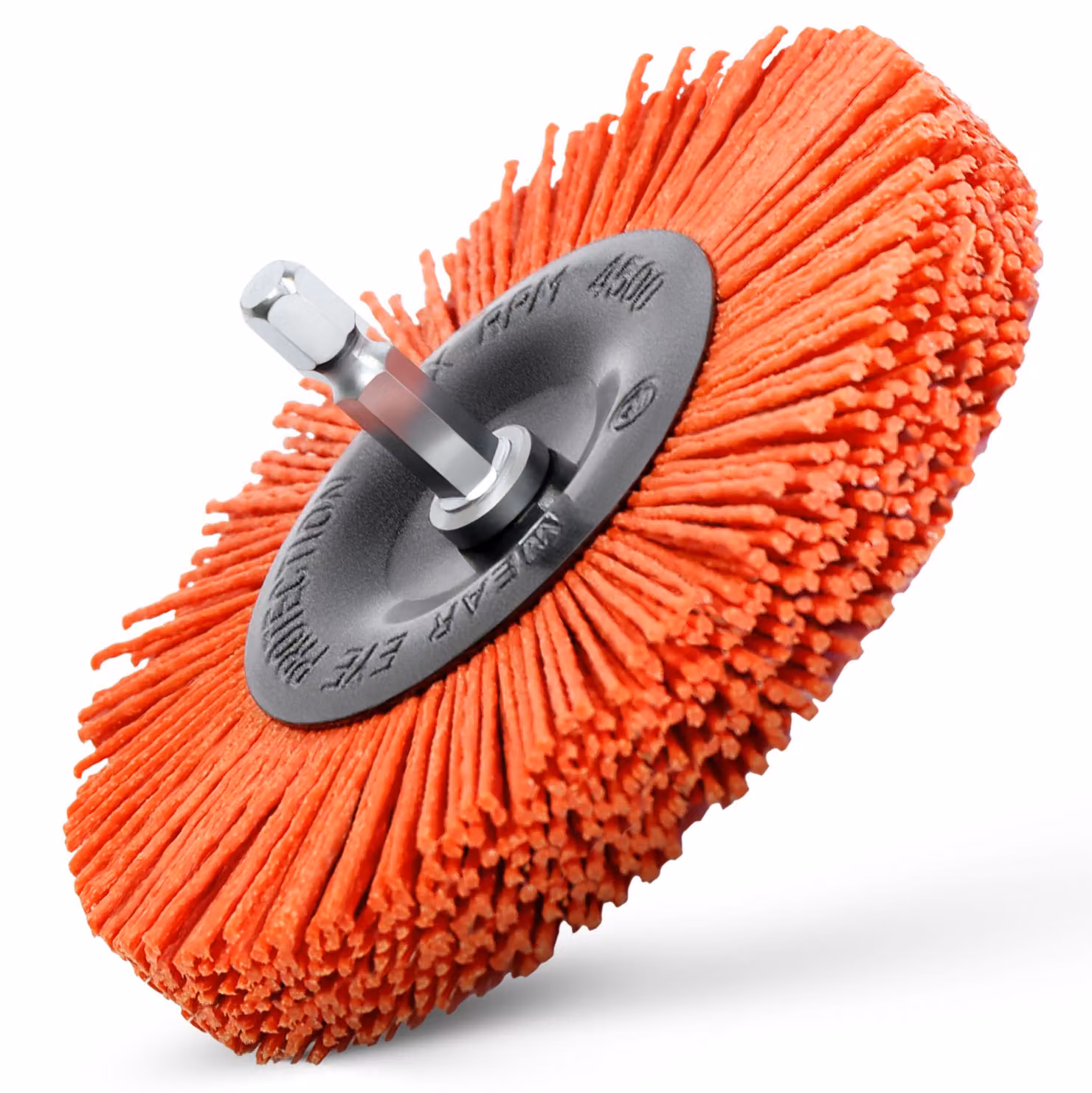 Spazzola a dischi in nylon S&R, diametro 100 mm, attacco esagonale 1/4" (6,35 mm)