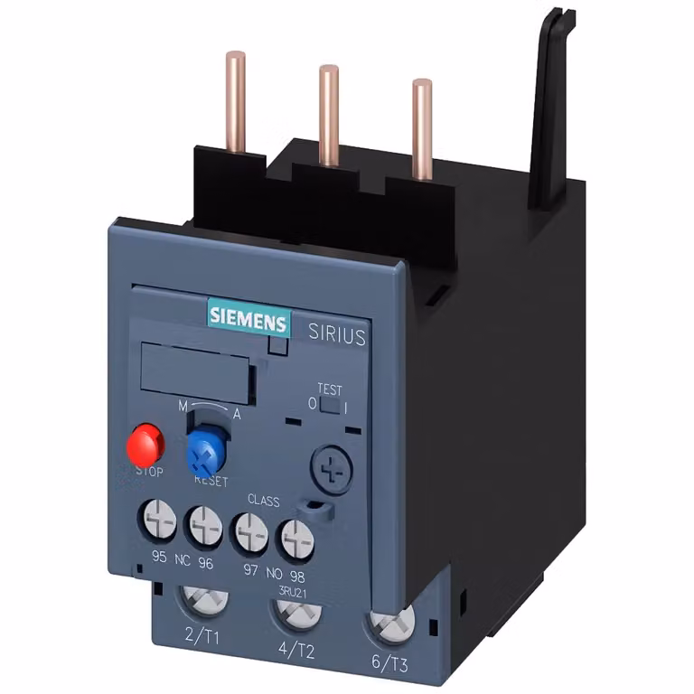 Relè di sovraccarico Siemens 47-57 A per la protezione dei motori, Classe 10, montaggio su contattore 3RU21364QB0