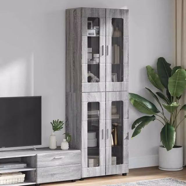 Credenza FLORIN 60 x 35 x 182 cm Grigio Sonoma 3397910