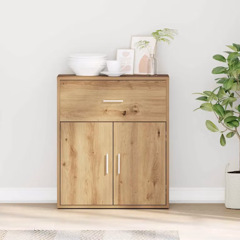 Credenza moderna vidaXL in legno color marrone L: 60 cm, P: 31 cm, H: 70 cm