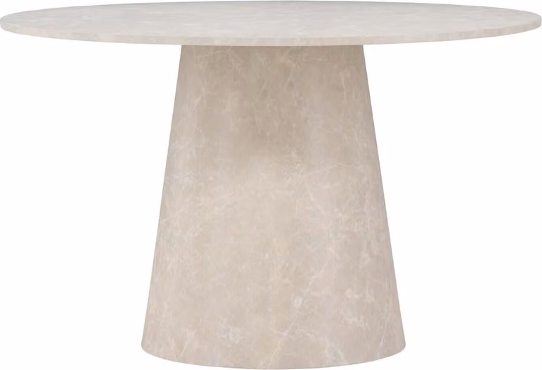 FURNLUX Tavolo da pranzo Lanzo Marble Grey 120cm / Hauptfarbe: Grau / Dimensioni: 120 x 120 x 75 cm