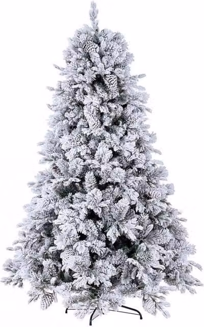 Albero di Natale Artificiale Innevato 180 cm 1383 Rami Verde