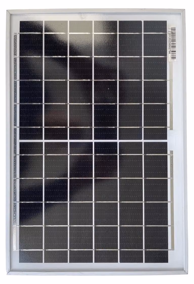 Pannello solare monocristallino da 6V e 10W, ideale per lampade e radio