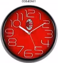 Orologio da parete (30cm) MILAN Rosso e Nero 00840MI2