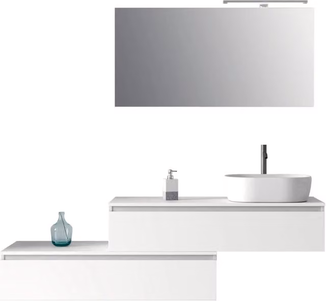Composizione 5 pezzi ASTRA bianco opaco_180x45x190