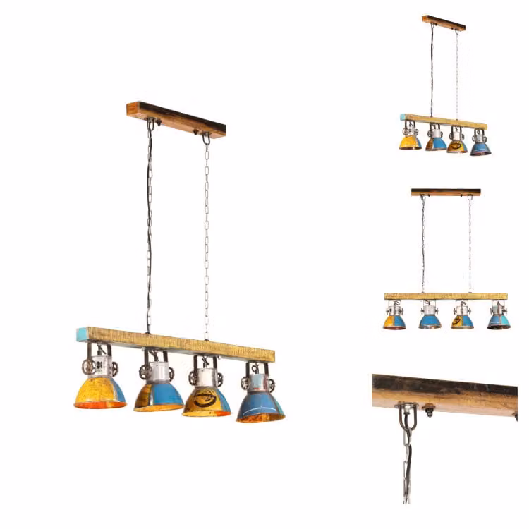 vidaXL Plafoniera in stile industriale 25 W Multicolore 111 cm E27 - Lampade