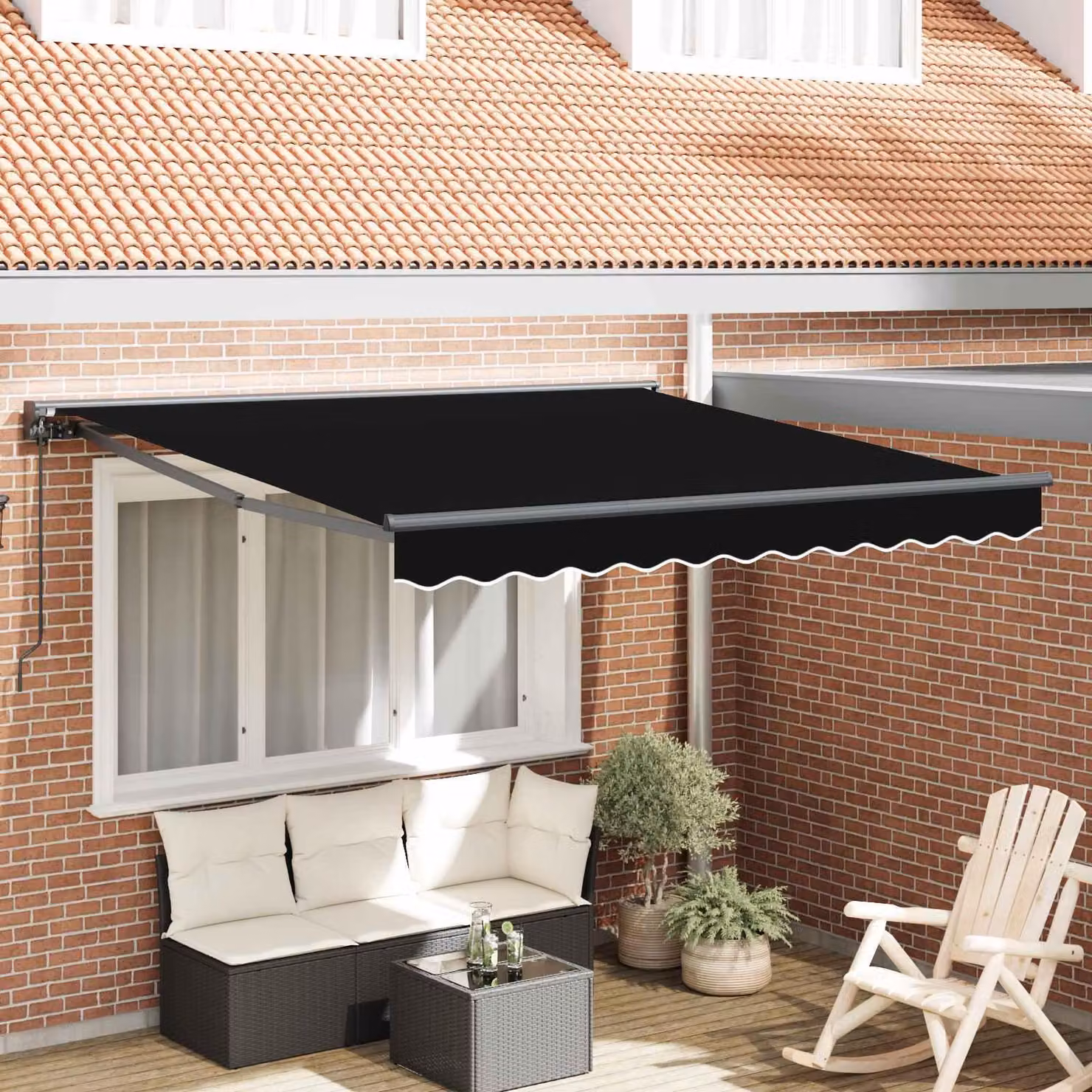 Maison Exclusive - Telaio per tenda da sole nero 300 x 250 cm