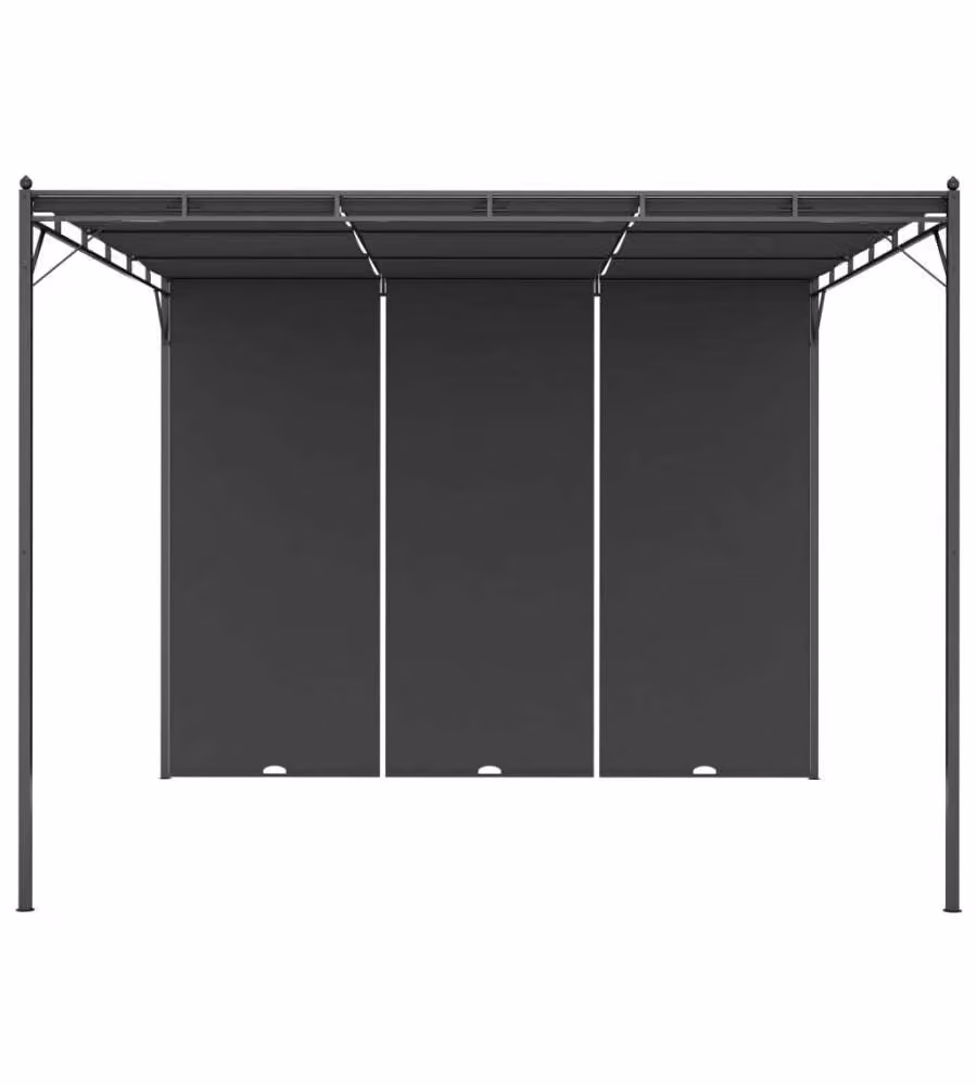 Gazebo da Giardino con Tenda Laterale 3x3x2,25 m Antracite