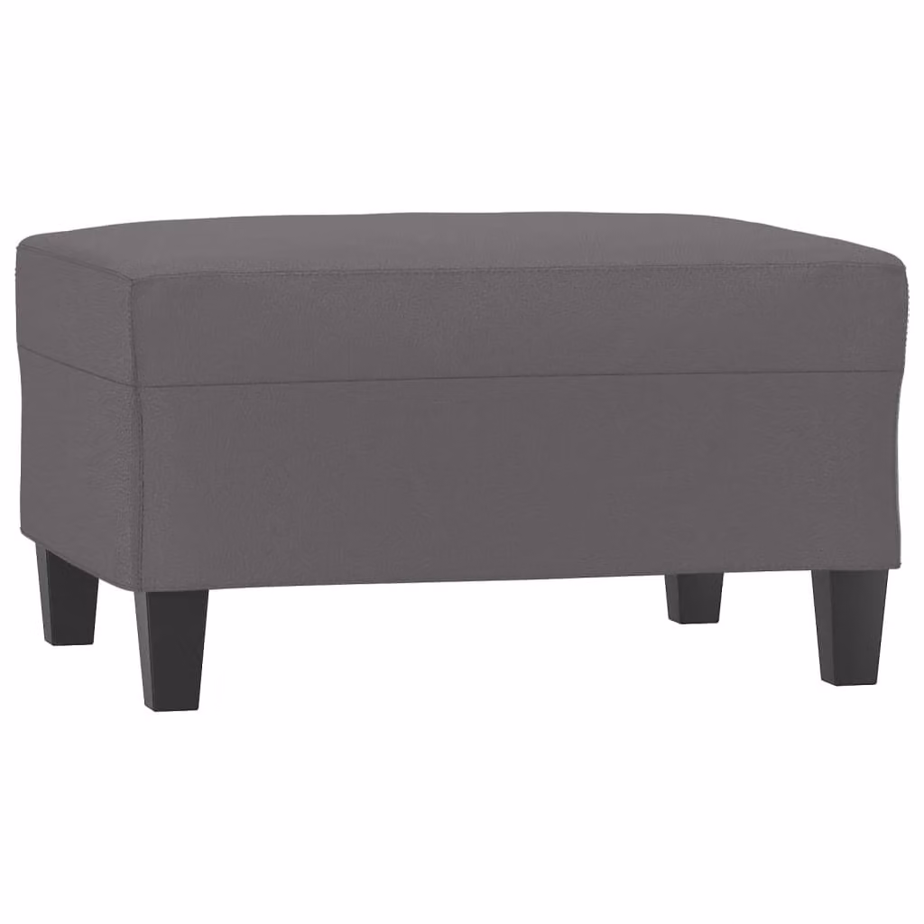 Poggiapiedi Grigio 70x55x41 cm in Pelle finta