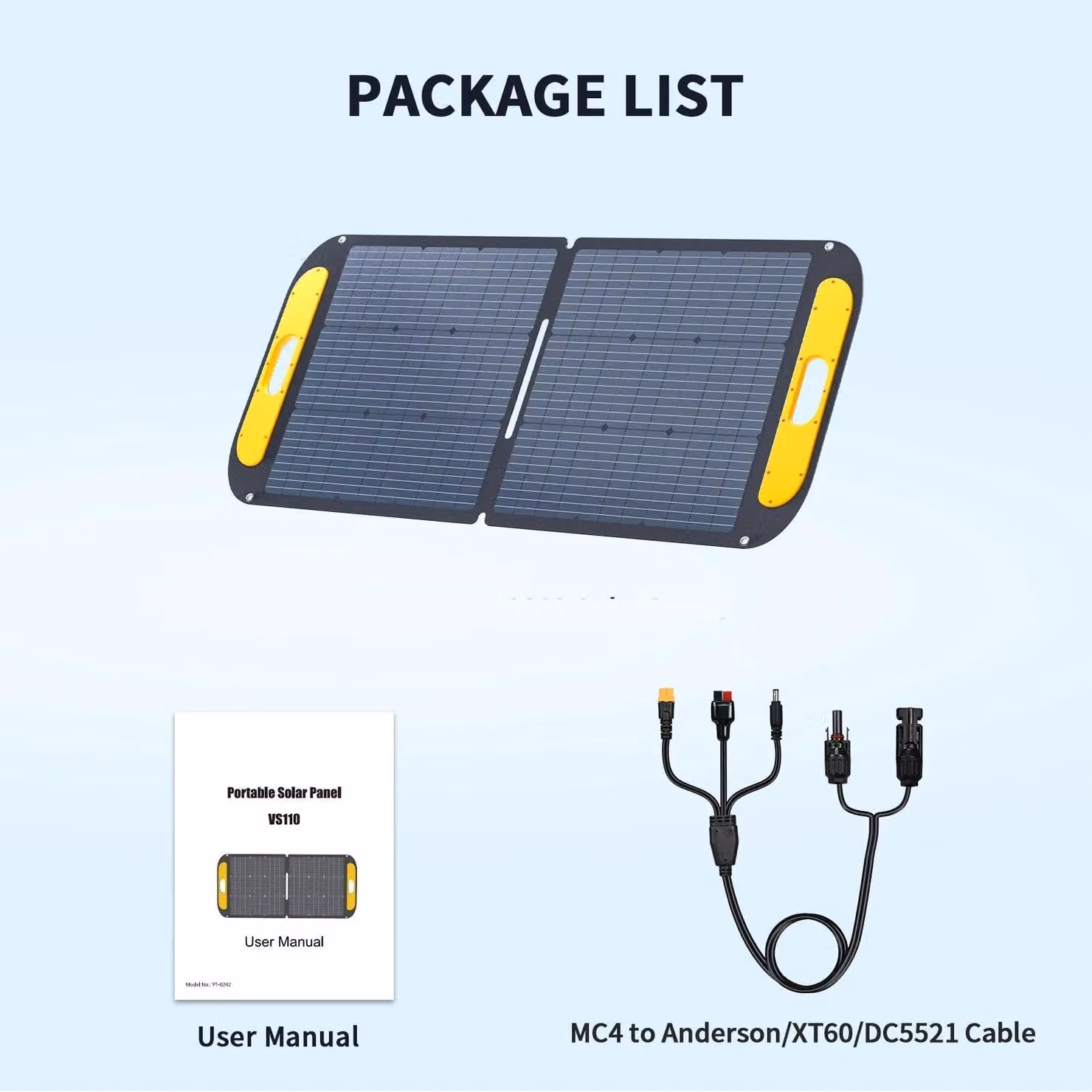 Pannello solare - Kit di pannelli solari - Portatile - Pieghevole - Resistente all'acqua - Alimentazione di emergenza per esterni - per uso domestico