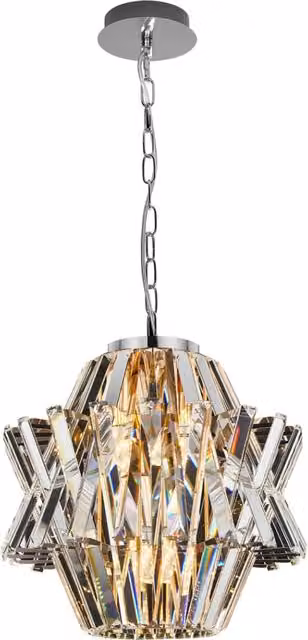 Lampadario cristallo glamour cromato Crown 4xE14 Milagro