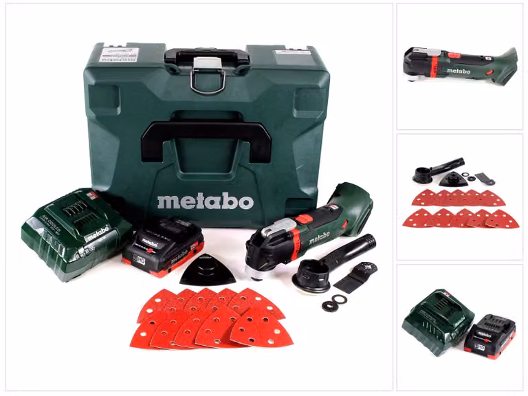 Multiutensile a batteria Metabo MT 18 LTX 18V ( 613021840 ) compatibile OIS/Starlock + 1x batteria ricaricabile 4.0Ah + caricatore + custodia