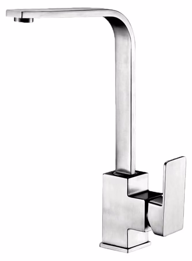 Miscelatore monocomando per cucina, in ottone, cromato, con cartuccia in Vetroceramica
