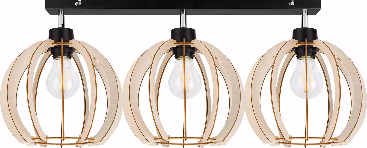 Moderna Lampada A Sospensione A Led In Legno
