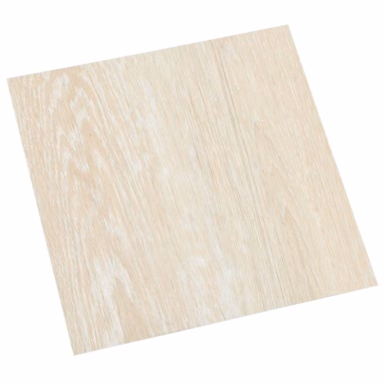 Plance per pavimentazione autoadesive vidaXL effetto legno bianco e beige in plastica L: 30,5 cm, P: 30,5 cm, H: 1,86 cm