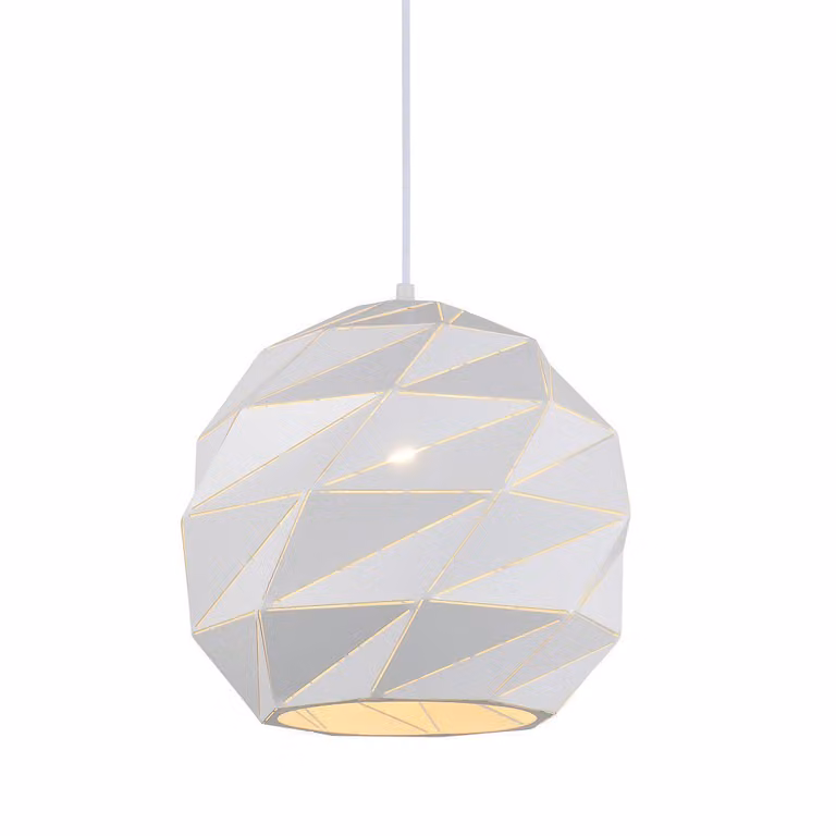 Italux Palermo, lampada a sospensione moderna bianca PND-2424-1L-WH