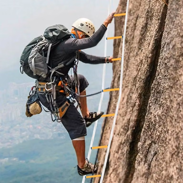 Scala di soccorso - 12 metri - Corda ignifuga - Portatile per emergenze