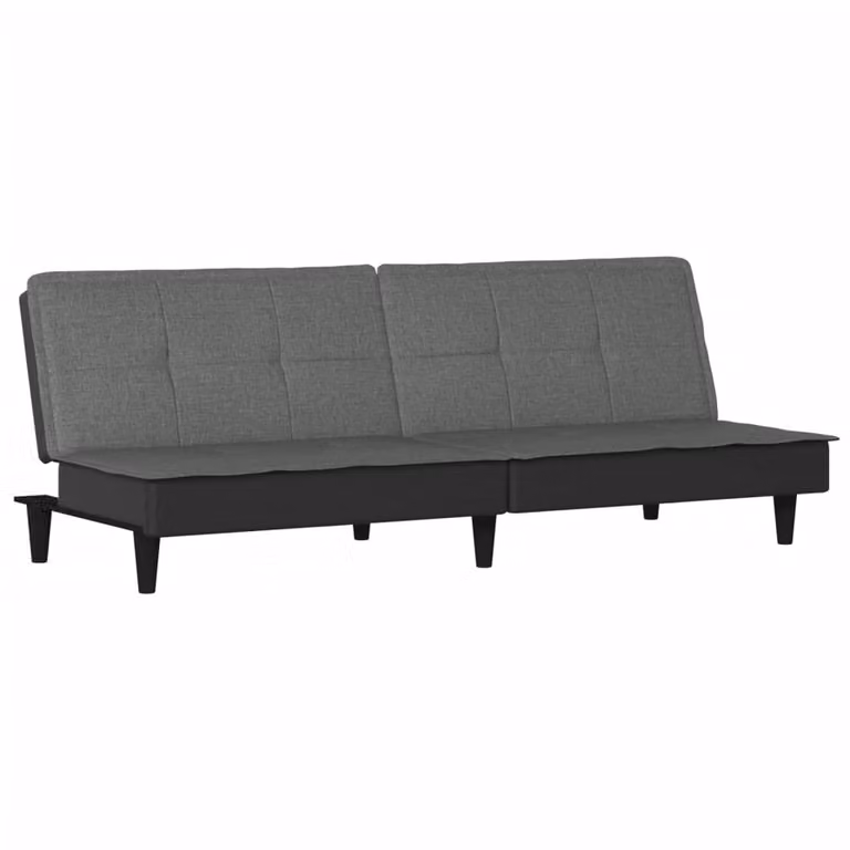 Divano Letto Grigio Scuro in Tessuto