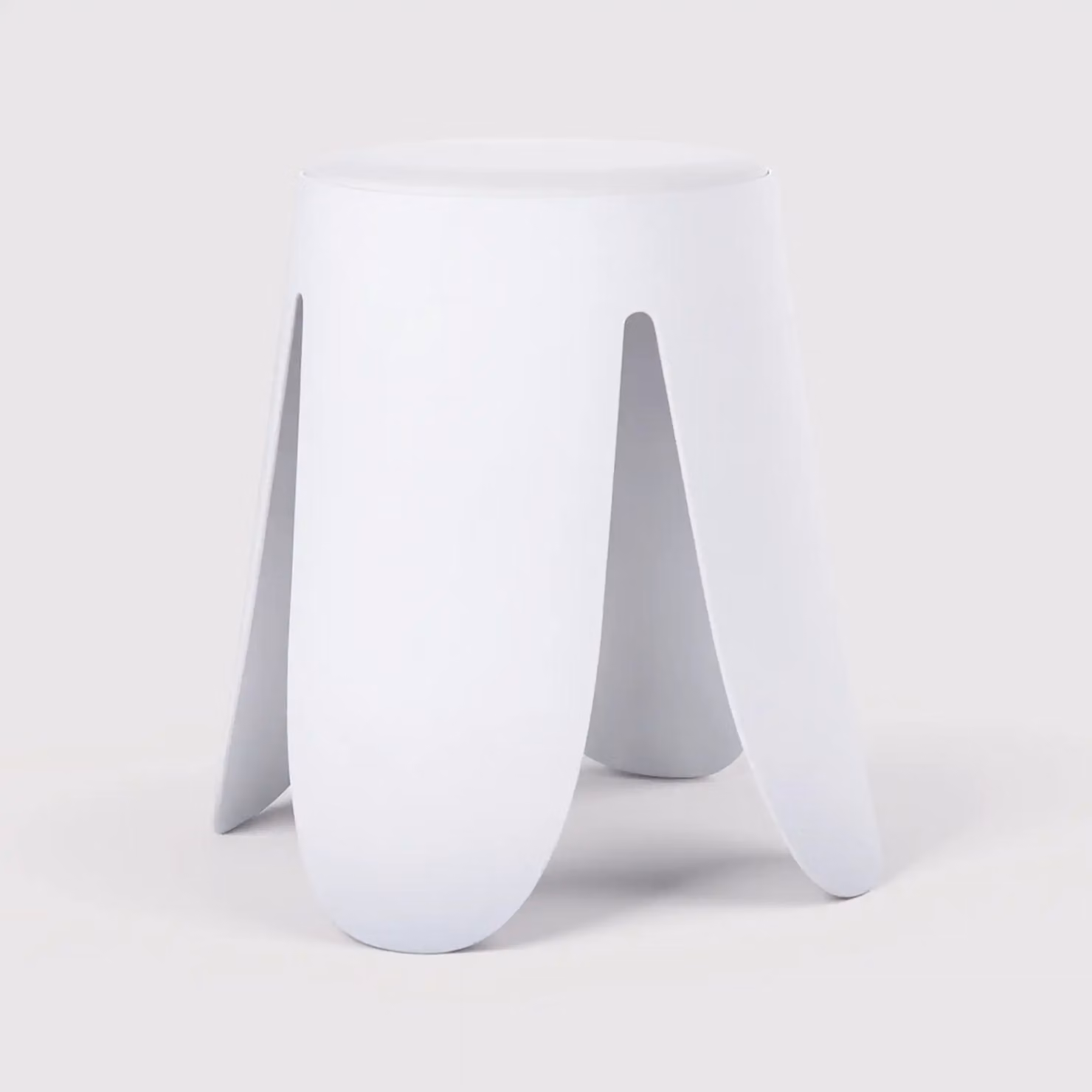 Koten - Set 2 sgabelli moderni bianchi per salotto o cameretta