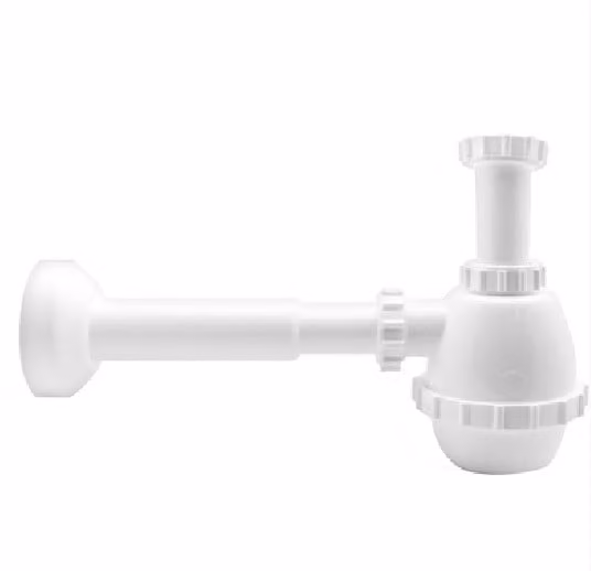 Sifone PVC 1 via S/Piletta per porcellana con canotto 1 1/4"