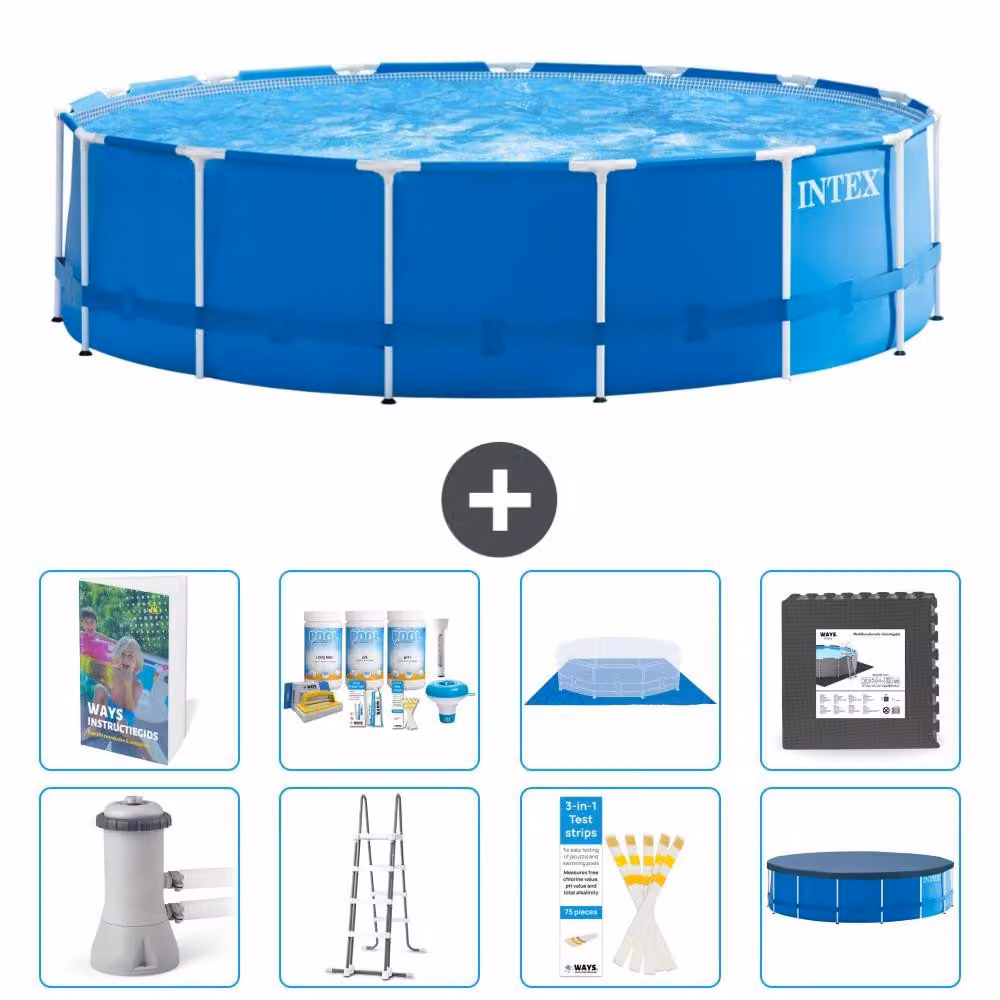 Piscina fuori terra a struttura - 457x122 cm - 7 pezzi - Modello S581