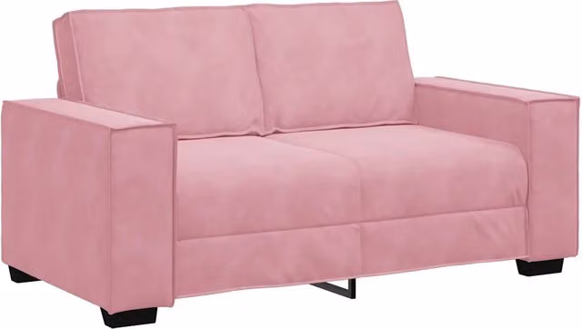 Divano | Divano da soggiorno | Sofa a 2 Posti Rosa 160x78x84 cm in Velluto