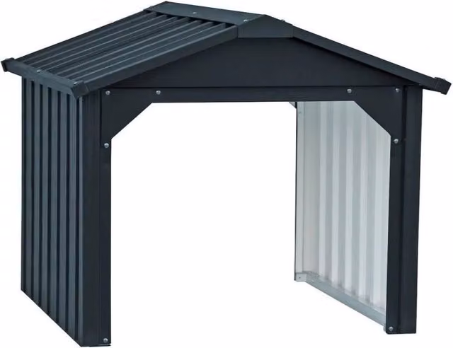 Casetta Box da Giardino 77,5x82,9x65,5 cm in Acciaio Zincato Antracite